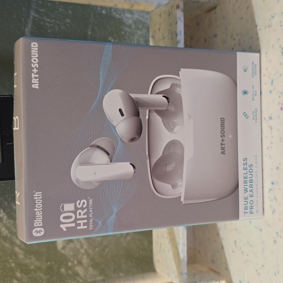 Art & Sound Bluetooth 10 Hour True Wireless Pro Earbuds Charging Case - Picture 1 of 5